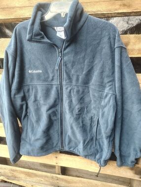 Columbia Navy Blue Full-Zip Fleece Jacket